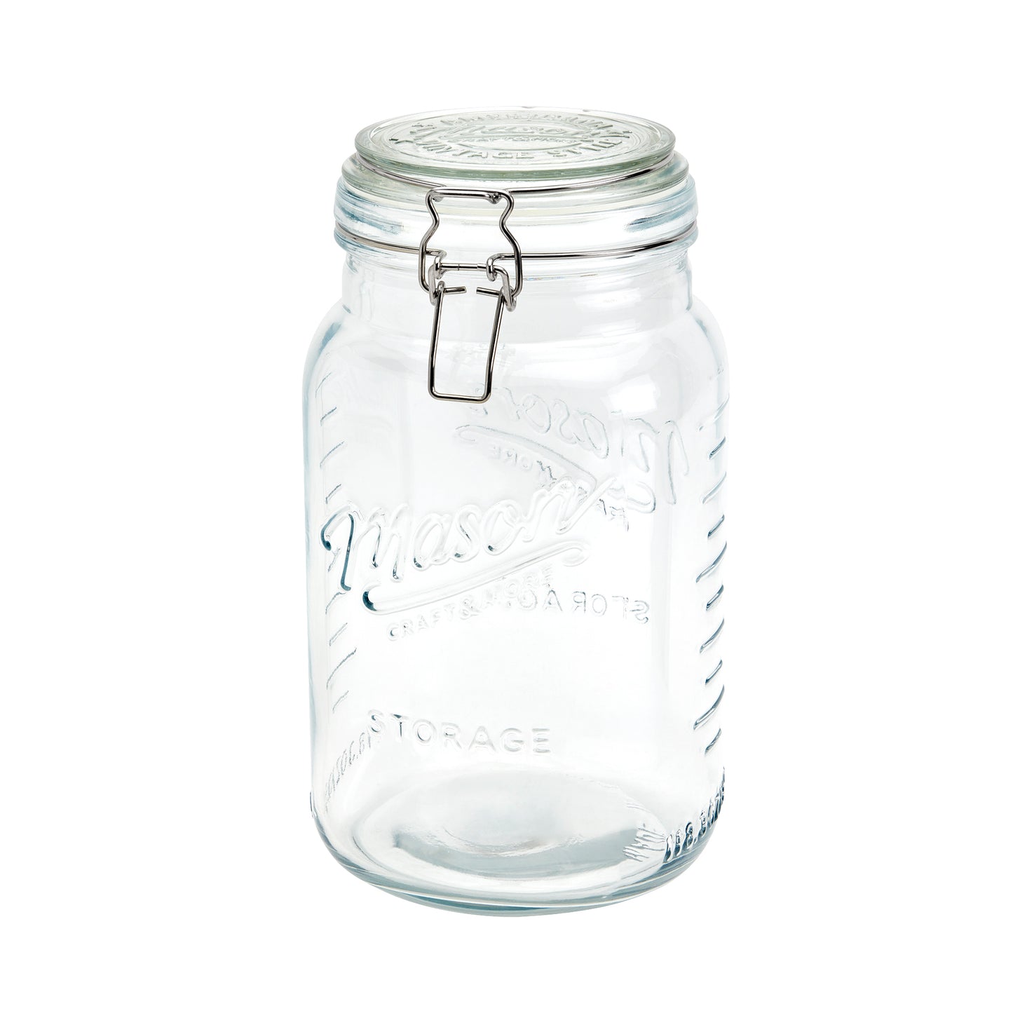 Extra-Large Airtight Glass Clamp Jar, 3.5 Liter