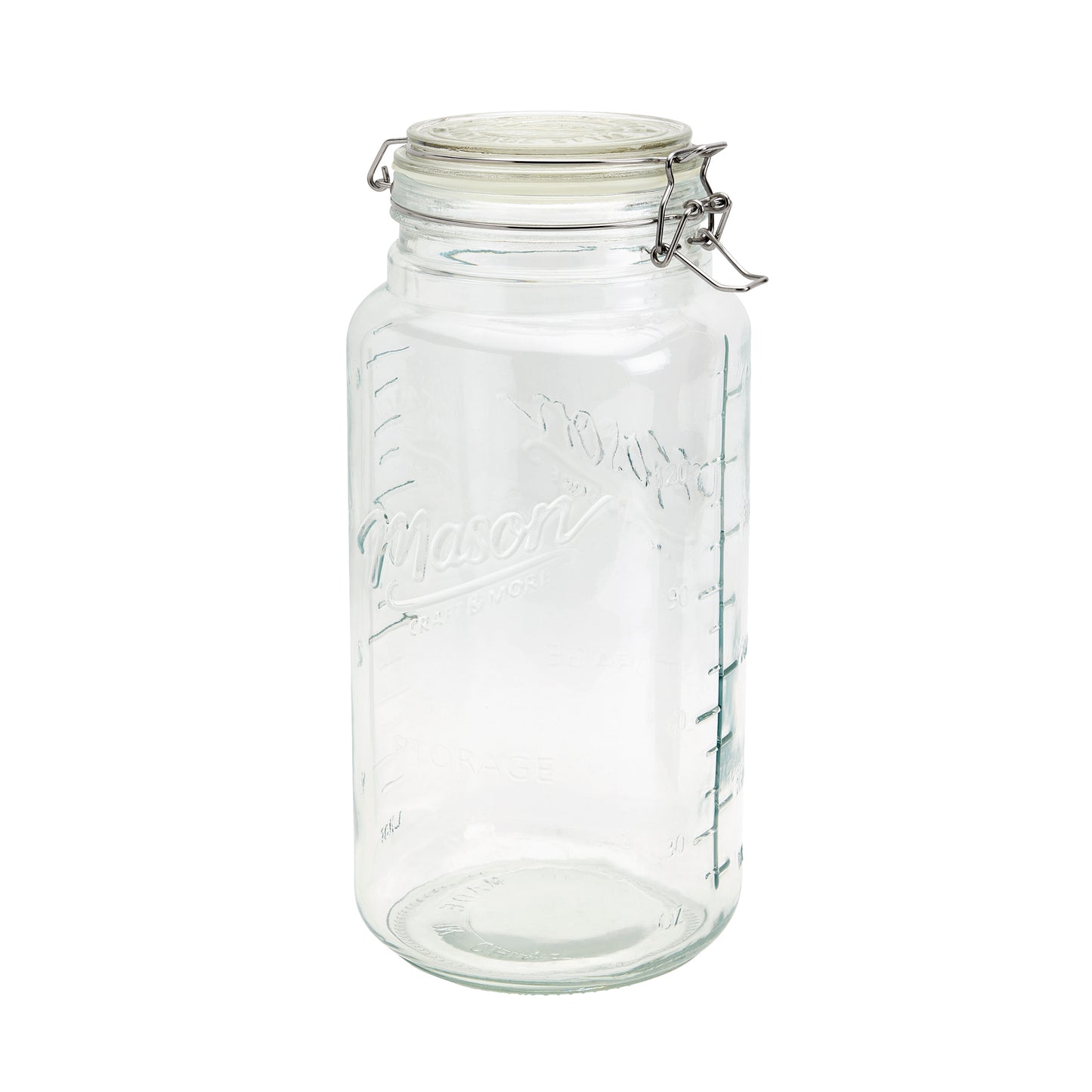 Extra-Large Airtight Glass Clamp Jar, 4.5 Liter