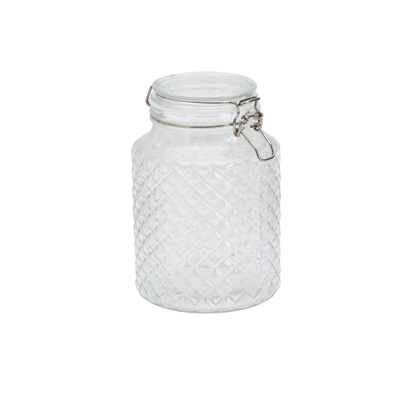 Large Airtight Glass Clamp Jar, 2 Liter