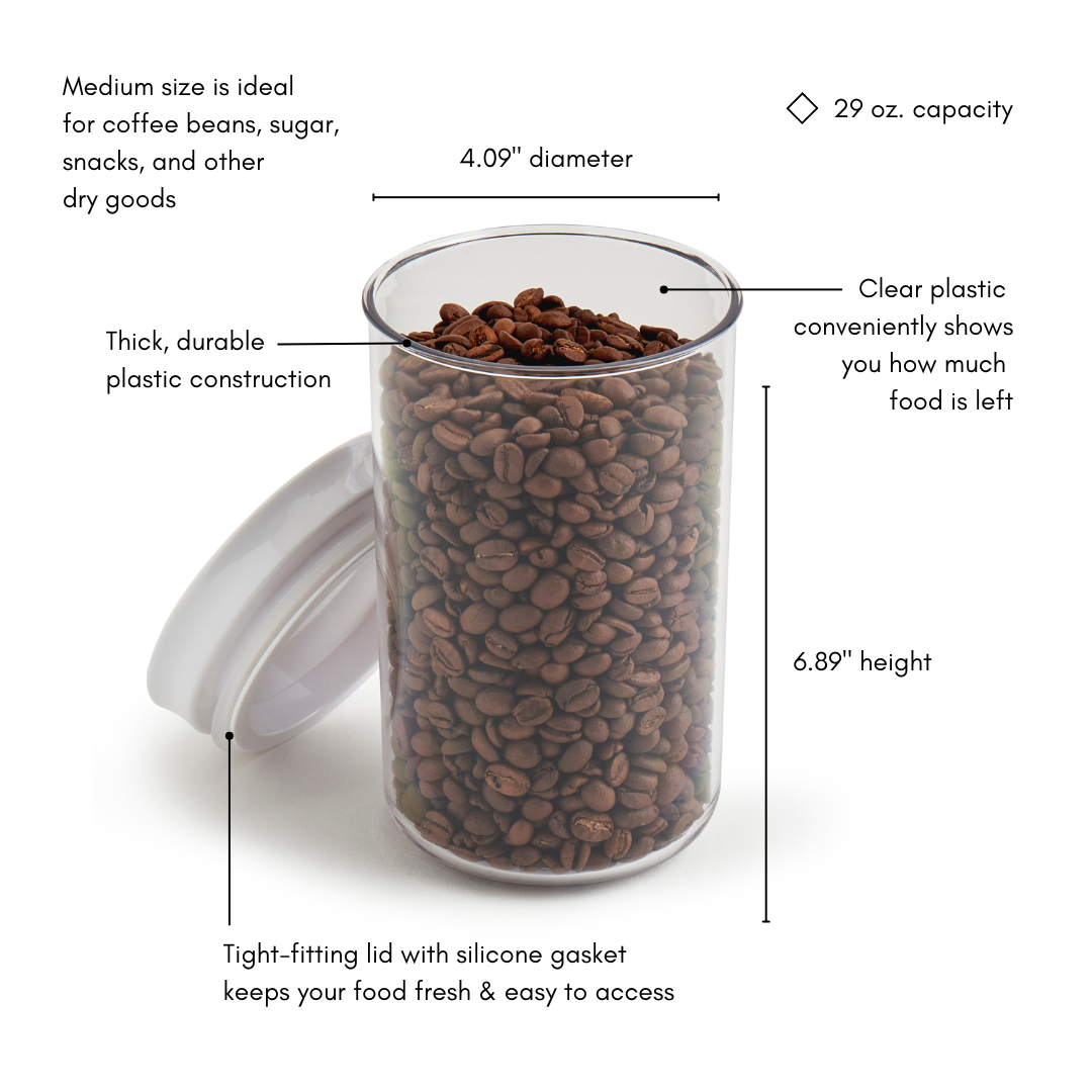 2-Piece Plastic Storage Canister Set, 0.85 Liter
