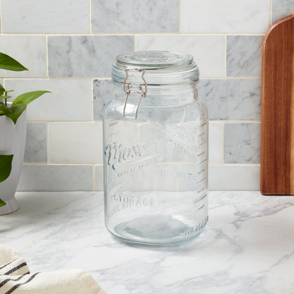 Extra-Large Airtight Glass Clamp Jar, 3.5 Liter