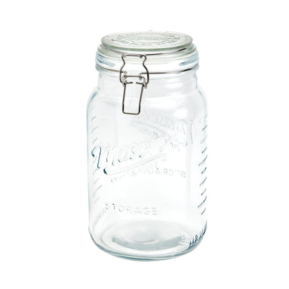 Extra-Large Airtight Glass Clamp Jar, 3.5 Liter