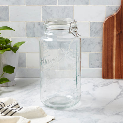 Extra-Large Airtight Glass Clamp Jar, 4.5 Liter