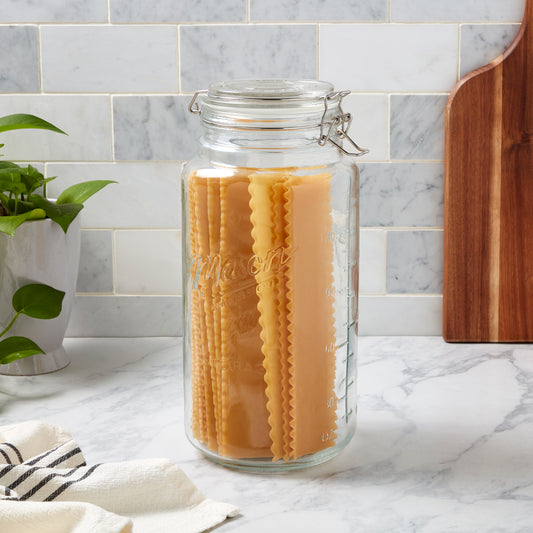 Extra-Large Airtight Glass Clamp Jar, 4.5 Liter