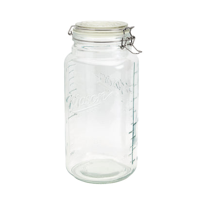 Extra-Large Airtight Glass Clamp Jar, 4.5 Liter