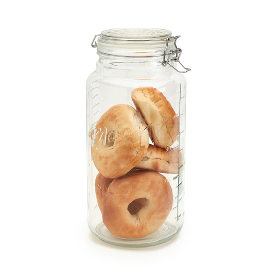 Extra-Large Airtight Glass Clamp Jar, 4.5 Liter