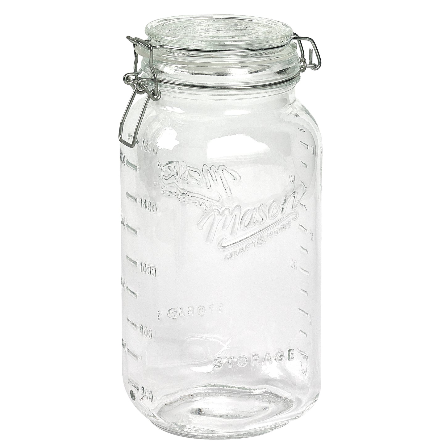 Extra-Large Airtight Glass Clamp Jar, 4.5 Liter