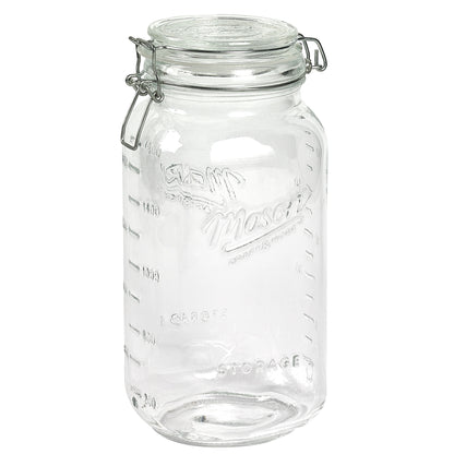 Extra-Large Airtight Glass Clamp Jar, 4.5 Liter