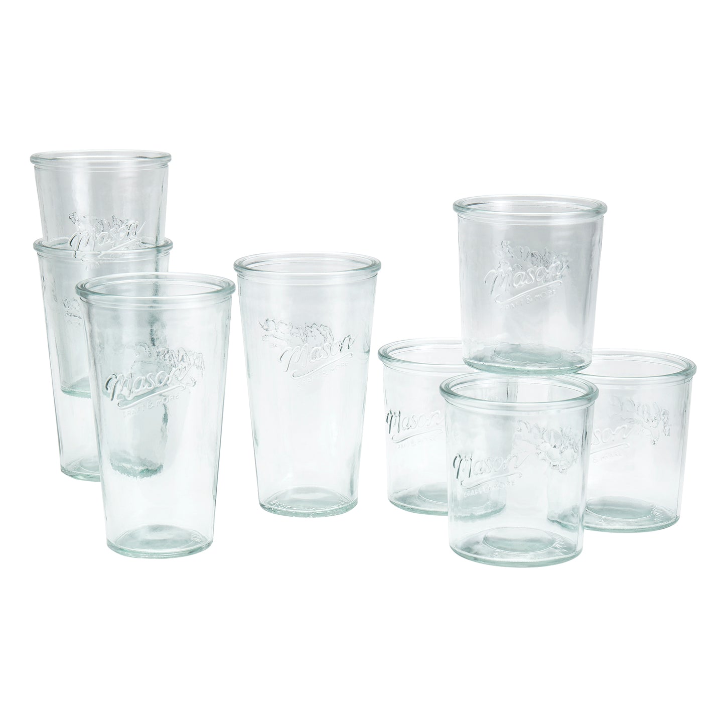 8-Piece Glass Drinkware Tumblers Set