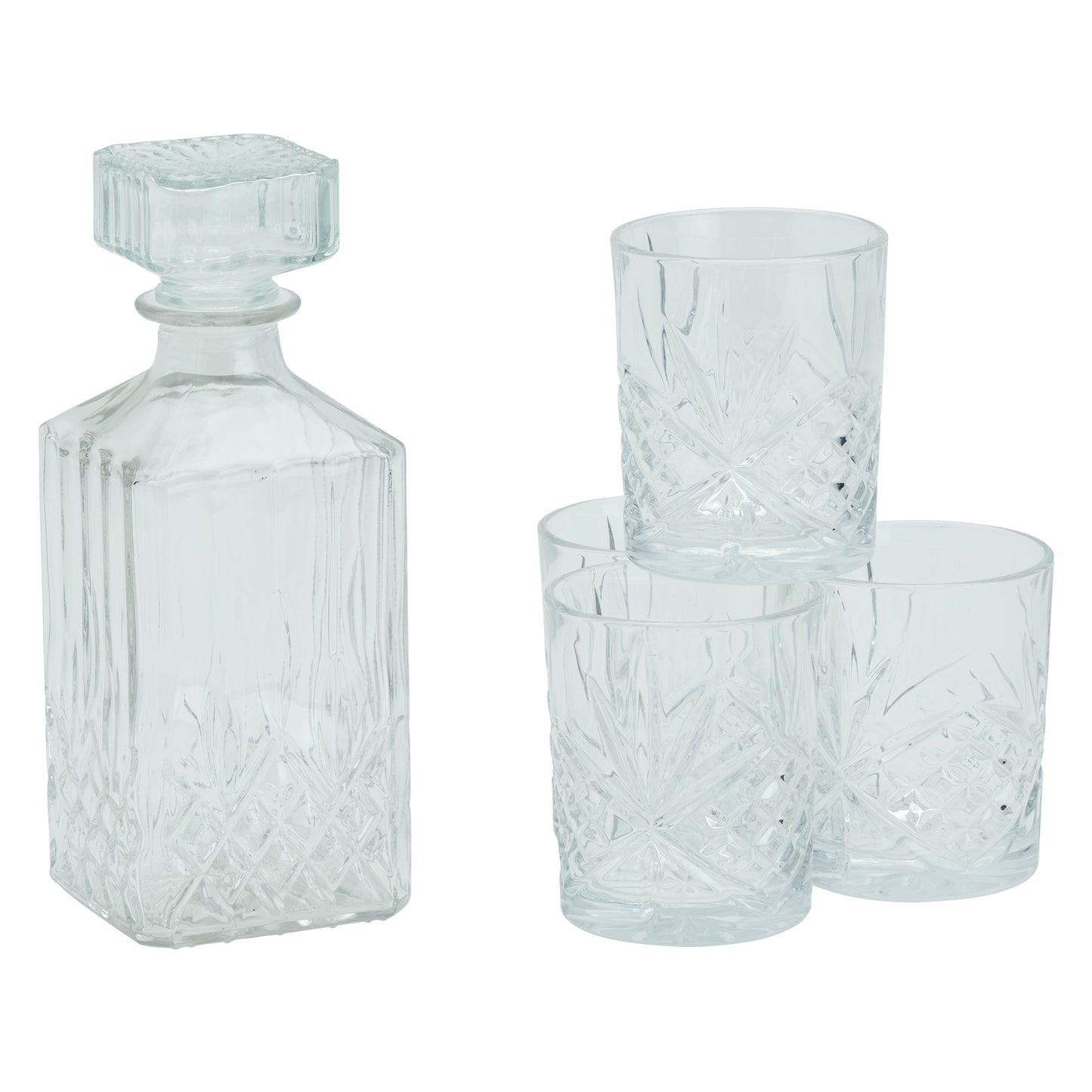 5-Piece Glass Whiskey Set with Decanter