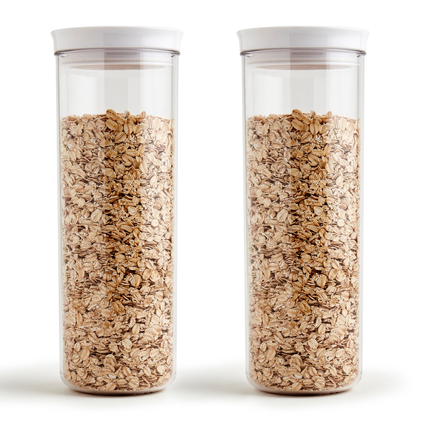 2-Piece Large Plastic Storage Canister Set, 1.5 Liter