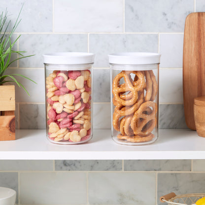 2-Piece Plastic Storage Canister Set, 0.85 Liter