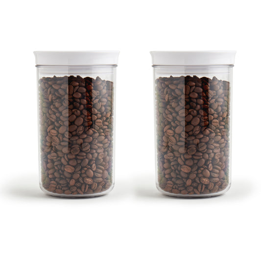 2-Piece Plastic Storage Canister Set, 0.85 Liter