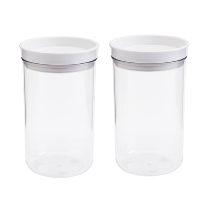 2-Piece Plastic Storage Canister Set, 0.85 Liter