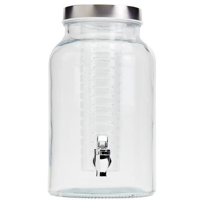 Glass Drink Dispenser with Infuser, 5.6 Liter