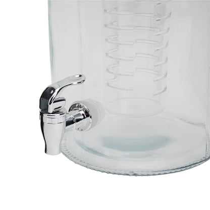 Glass Drink Dispenser with Infuser, 5.6 Liter