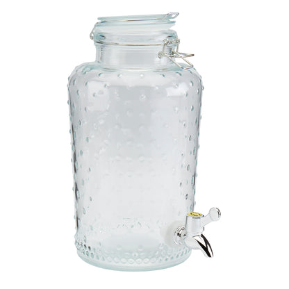 Glass Drink Dispenser with Clamp Lid, 3.5 Liter