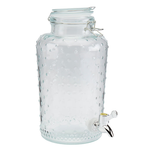 Glass Drink Dispenser with Clamp Lid, 3.5 Liter