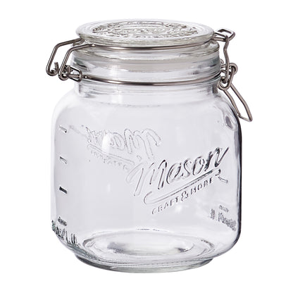 2-Piece Airtight Glass Clamp Jar Set, 1 Liter