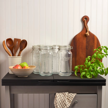 2-Piece Large Airtight Glass Clamp Jar Set, 2 Liter