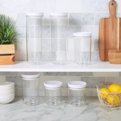6-Piece Airtight Plastic Storage Canister Set