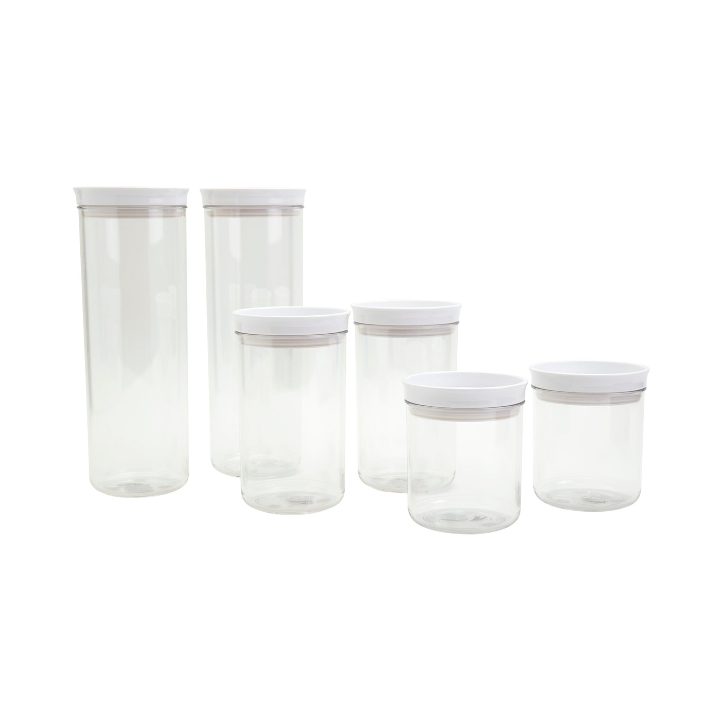 6-Piece Airtight Plastic Storage Canister Set