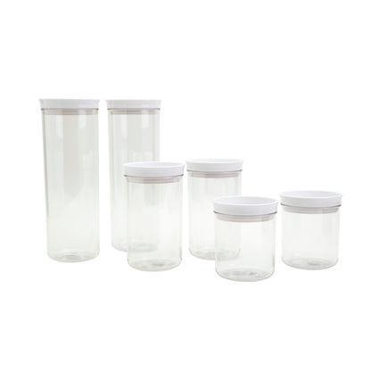 6-Piece Airtight Plastic Storage Canister Set