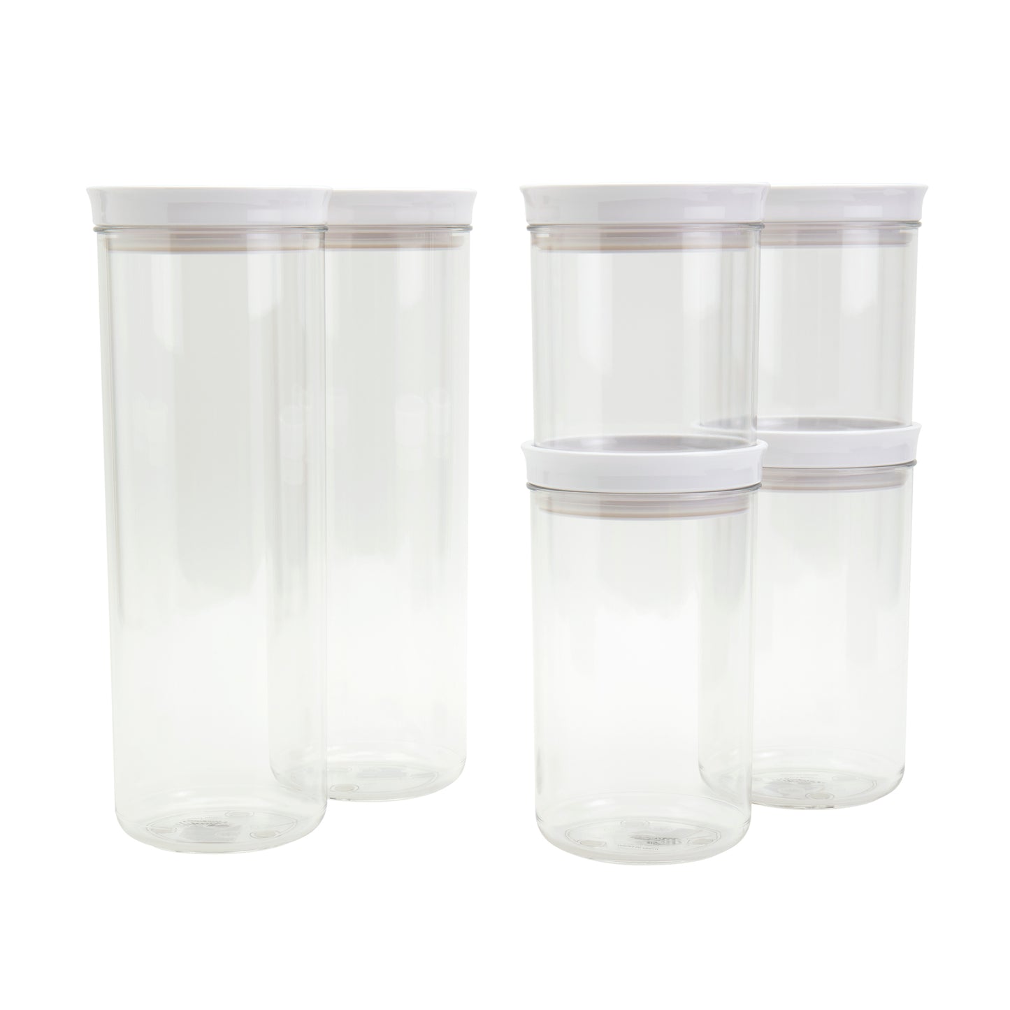 6-Piece Airtight Plastic Storage Canister Set