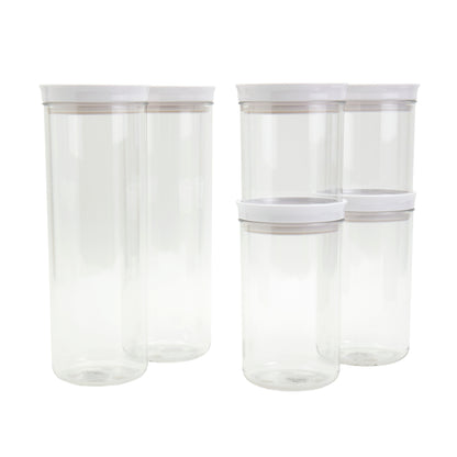6-Piece Airtight Plastic Storage Canister Set