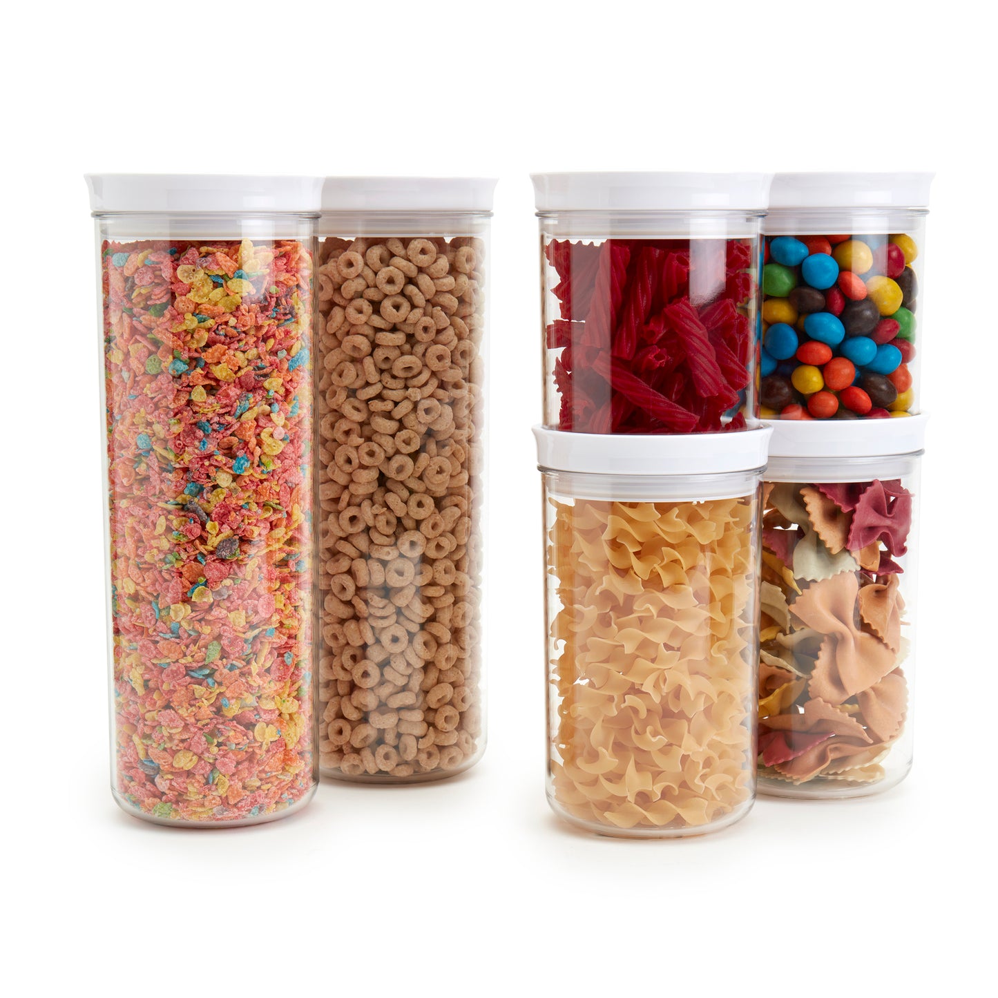 6-Piece Airtight Plastic Storage Canister Set