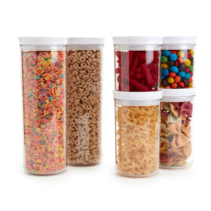 6-Piece Airtight Plastic Storage Canister Set