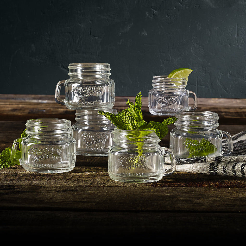 6-Piece Mini Mason Jar Shot Glass Set