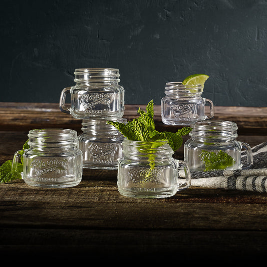 6-Piece Mini Mason Jar Shot Glass Set