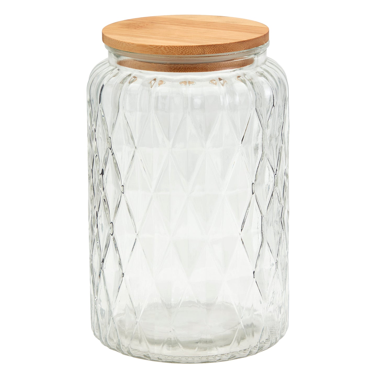 Large Glass Canister with Bamboo Lid, 2 Liter
