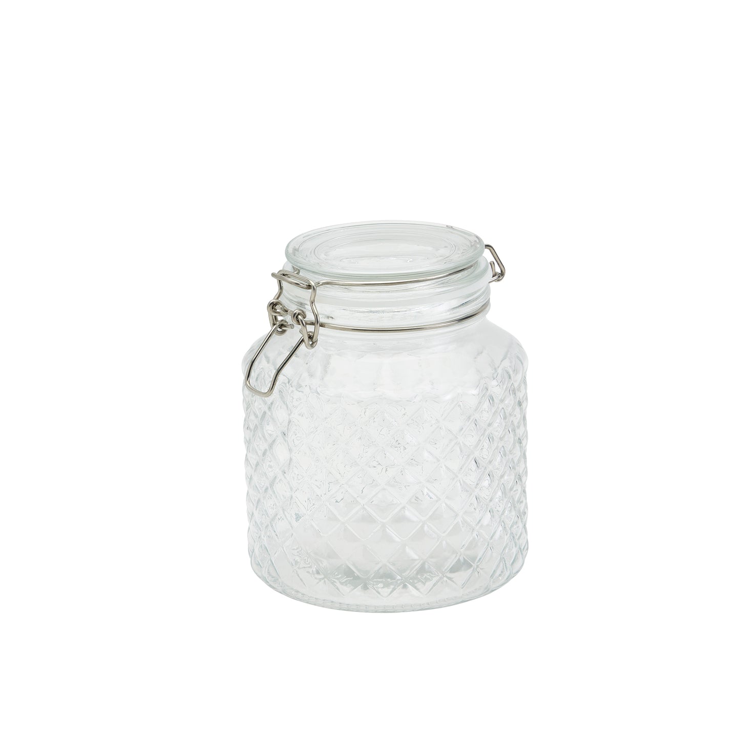 Large Airtight Glass Clamp Jar, 1.5 Liter