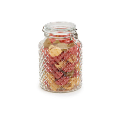 Large Airtight Glass Clamp Jar, 2 Liter